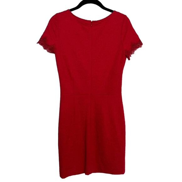 The Kooples Mini Dress size XS Cherry Red Lace Front Textured - Picture 10 of 11
